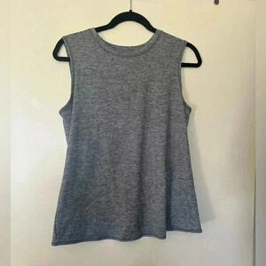 Grey Athleta Tank with Split Back